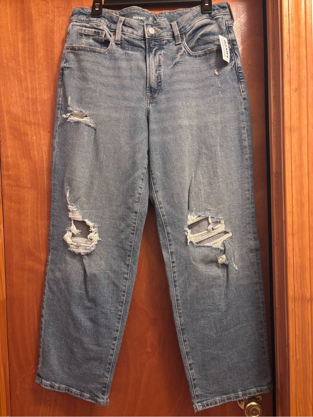 Old Navy Light Blue Ripped Boyfriend Jeans